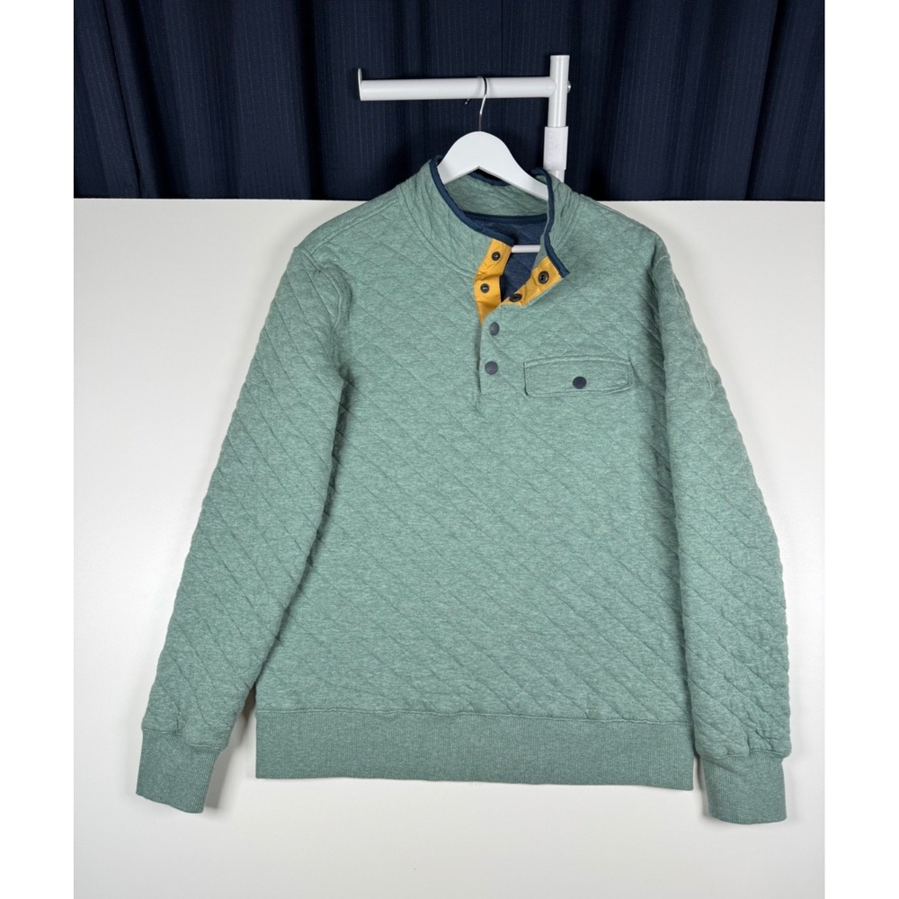 FAHERTY Epic Quilted Fleece Pullover - Sage Green - Men's Small